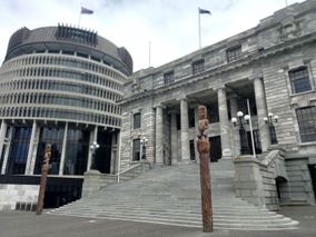 New Zealand Parliament Buildings and Beehive.