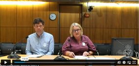 Jake Lilley and Fleur Howard speaking to the Finance and Expenditure Committee at Parliament 11 February 2026