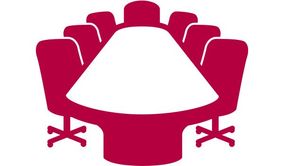 Graphic of board table and chairs